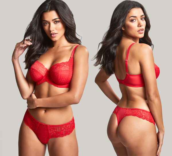 Panache Envy Thong in Poppy Red featured on Lingerie Briefs