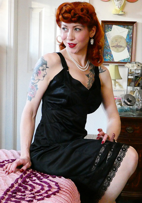 Mrs J Sweetapple in Velrose Slip featured on Lingerie Briefs