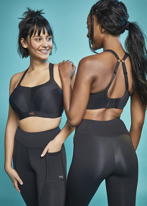 Rose and Black Wire-Free Sports Bra – Bustin' Out Boutique
