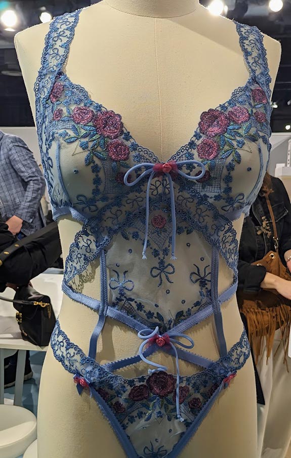 Forster Rohner Embroidery featured at Interfiliere in Paris for F/w 2024 and featured on Lingerie Briefs