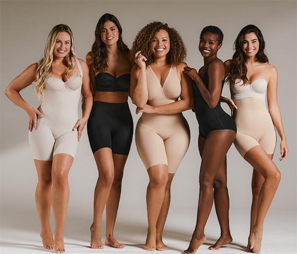 Leonisa Shapewear: Undetectable Step-in Mid-Thigh Body Shaper, Firm High-Waisted Shaper Slip Short, Sheer Stripe Detail Sculpting Mid-Thigh Bodysuit Shaper,Plunge Back Classic Sculpting Body Shaper, Strapless Sculpting Step-in Body Shaper with Short Bottom as seen on Lingerie Briefs