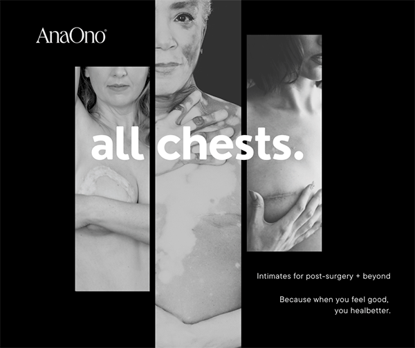 AnaOno bras for Mastectomy, Lumpectomy, Implants, Unilateral, Flat chests as featured on Lingerie Briefs