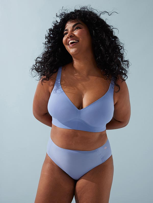 Evelyn & Bobbie Cloud Blue collection as featured on Lingerie Briefs