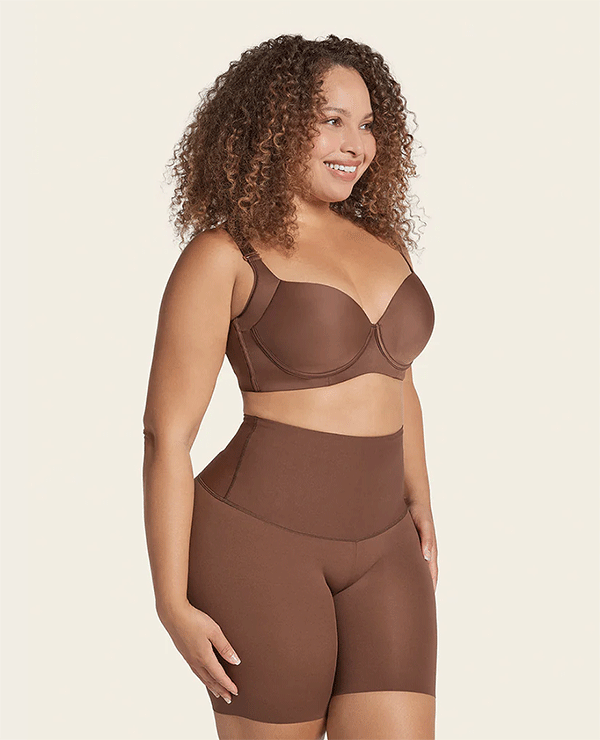 Leonisa Shapewear in dark brown as featured on Lingerie Briefs