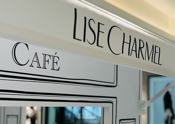 Cafe Lise Charmel at Le Bon Marche Paris France Paris Paris exhibition as featured on Lingerie Briefs