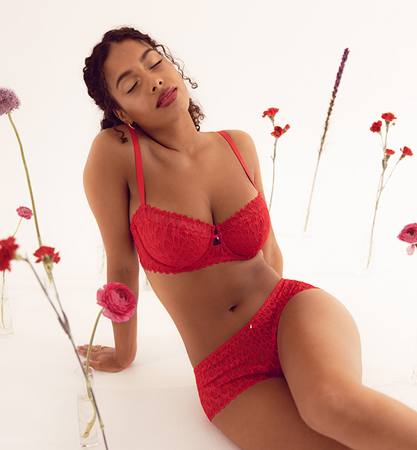 Montelle Lacy Keyhole Balconette featured on Lingerie Briefs