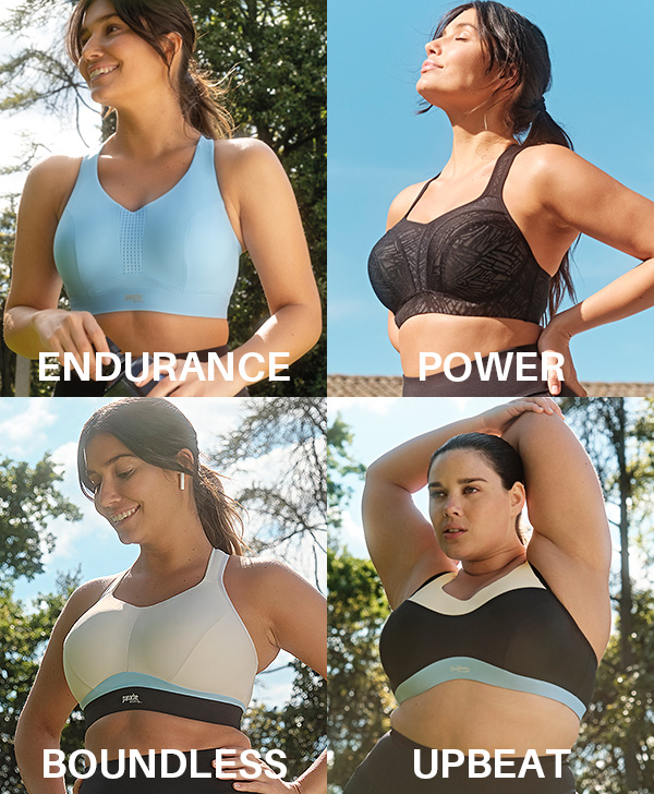 Panache Endurance, Power, Boundless and Upbeat 2025 sports bras featured on Lingerie Briefs