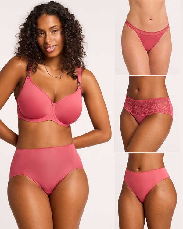 Montelle's NUDIES coming soon in spiced coral featured on Lingerie Briefs