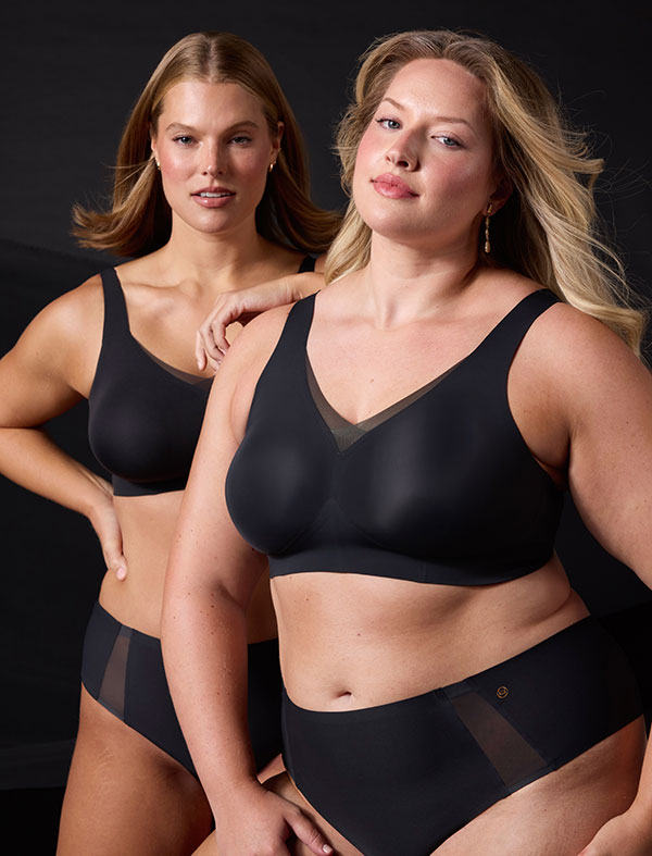 Evelyn & Bobbie Wirefree bras as featured on Lingerie Briefs