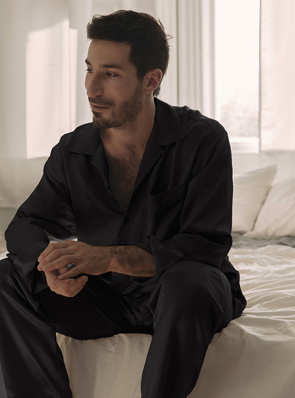 NK IMODE Men's Silk Pajamas as featured on Lingerie Briefs NK IMODE Men's Silk Pajamas as featured on Lingerie Briefs