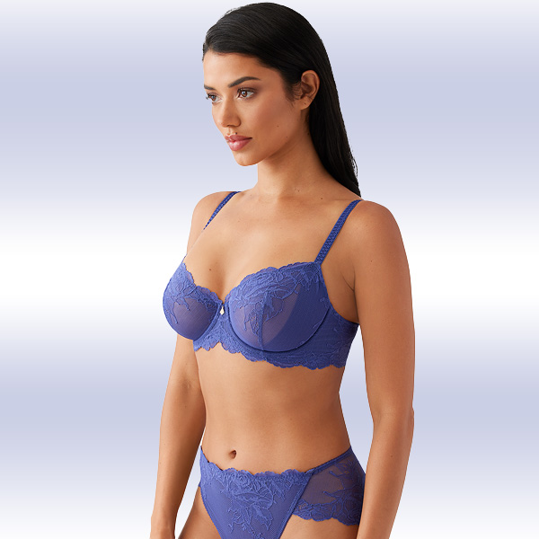 Wacoal Vivid Attraction Underwire Bra in Skipper Blue featured on Lingerie Briefs