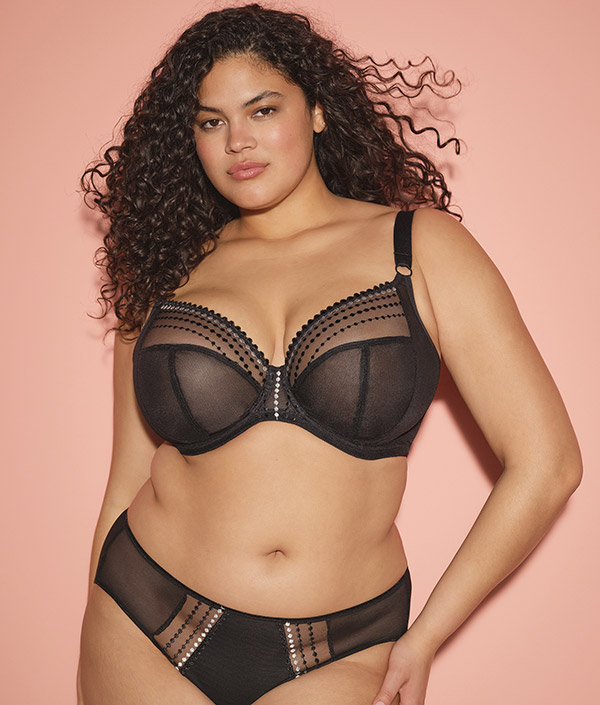 Elomi Matilda Plunge Bra 32-46. DD-O as featured on Lingerie Briefs