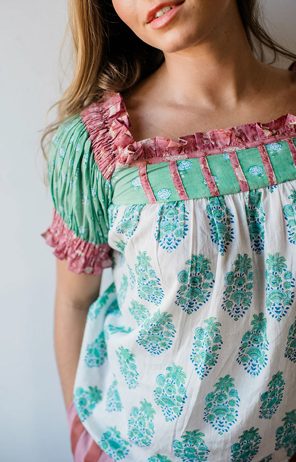 Sundra Sleepwear textiles block printed in India with Natural dyes as featured on Lingerie Briefs Sundra Sleepwear textiles block printed in India with Natural dyes as featured on Lingerie Briefs