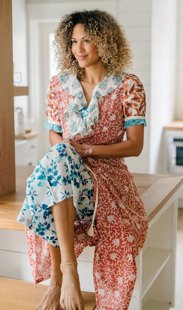 Sundra Sleepwear textiles block printed in India with Natural dyes as featured on Lingerie Briefs Sundra Sleepwear textiles block printed in India with Natural dyes as featured on Lingerie Briefs