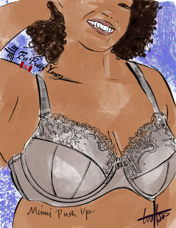 Fit Fully Yours Bras fashion illustrations as featured on Lingerie Briefs