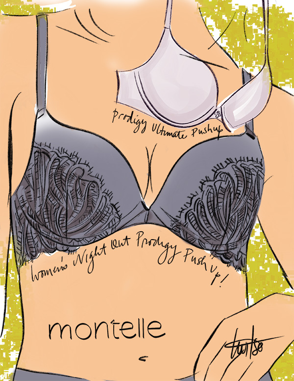 Montelle Bras fashion illustrations as featured on Lingerie Briefs