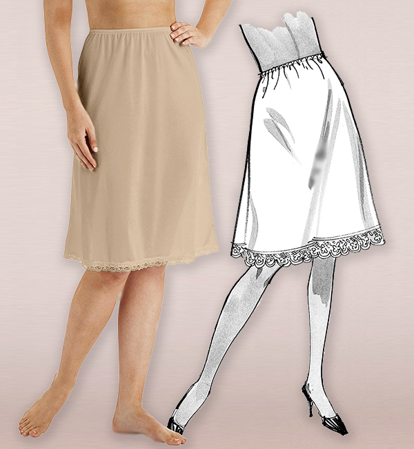 Velrose nylon half slip featured on Lingerie Briefs