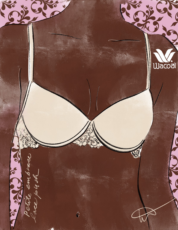 Wacoal Bras fashion illustrations as featured on Lingerie Briefs