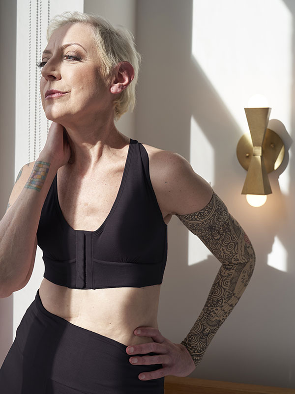 AnaOno Rora pocketed front closure bra for post breast surgery (mastectomy) suffering from Lymphedema & Post-Surgical Edema as featured on Lingerie Briefs