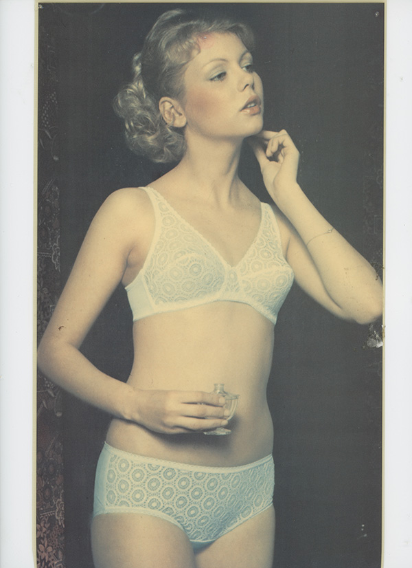 Chantelle celebrates 150 years of innovation through the research of fashion historian Salomé Dudemain: antique bra and panty found in Chantelle files
