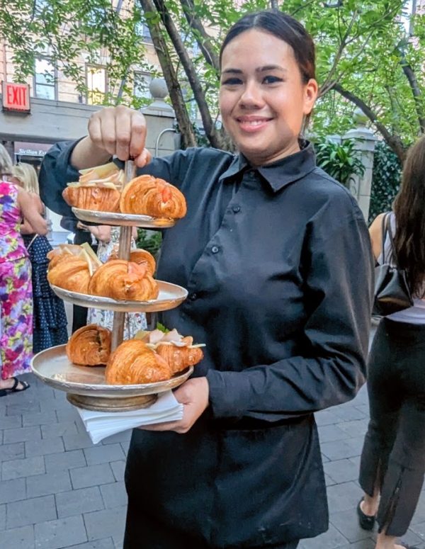 Simone Perele celebrates Plume shapewear at Laduree in NYC as featured on Lingerie Briefs